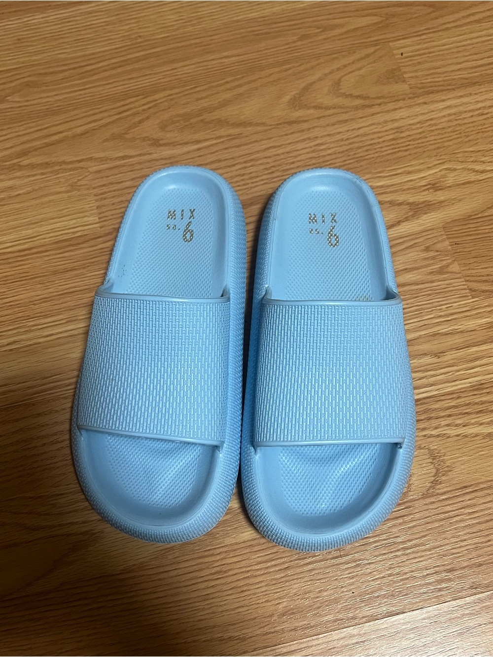 Light Blue Slide Sandals